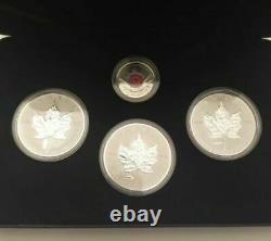 Canada 2004-2005 3 oz 9999 Silver Maple Legacy of Liberty Set (withBox damaged)