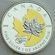Canada 2013 $5 Maple Leaf Pure Silver With Gold Plating 25th Anniversary Of Sml