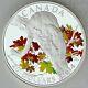 Canada 2014 $20 Cougar In Autumn Maple Tree 1 Oz. Pure Silver Color Proof Coin