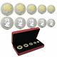 Canada 2014 Fine Silver Fractional Set Maple Leaf Reverse Proof Gold Guilded Hh