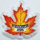 Canada 2016 1oz. 9999 Silver 20 Dollar Colorized Maple Leaf In Frame #bh00984