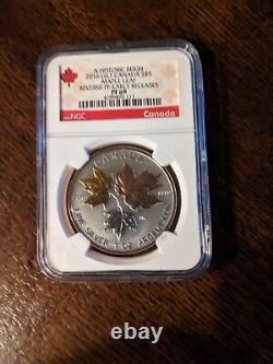 Canada 2016 $5 Gilt Maple Leaf Reverse Graded 1 Oz. 9999 Silver Coin
