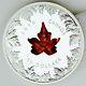 Canada 2016 Autumn Radiance Murano Glass Maple Leaf 5 Oz. 9999 Pure Silver Proof
