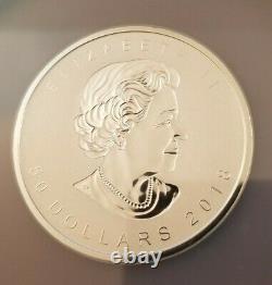 Canada 2018 $50 3 Oz. 999 Fine Reverse Proof Incuse Silver Maple Leaf NGC PF 70