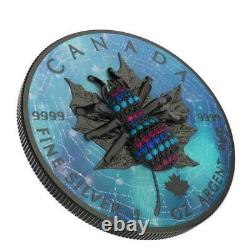 Canada 2019 5$ Maple Leaf Bejeweled Spider 1 Oz 999 Silver Coin Only 500 pcs
