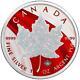 Canada 2020 5$ Maple Leaf Space Red 1 Oz Silver Coin W. White Opal Stone