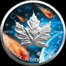 Canada 2021 $5 Maple Leaf Glowing Galaxy III 1 oz