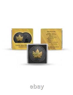 Canada 2021 $5-Maple Leaf-Golden Holo 1 Oz Silver Coin