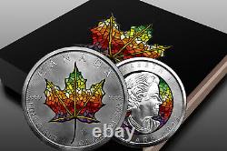 Canada 2021 $5 Maple Leaf MOSAIC ANTIQUE FINISH EDITION 1 oz