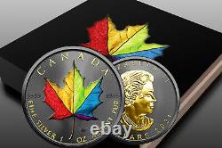 Canada 2021 $5 Maple Leaf RAINBOW EDITION 1 oz