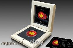 Canada 2021 $5 Maple Leaf SPACE RED + GOLD HOLOGRAPHIC EDITION 1 oz