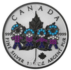 Canada 2021 Maple Leaf- Big Family Silver 1 Oz. 9999 Silver