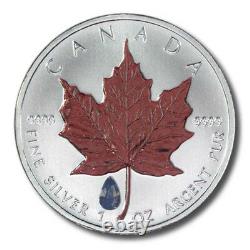 Canada Colorized Maple Leaf Set $5 2010 4 Coin Set Gemstone Privy Mark