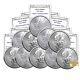 Canada Lot Of 10 Random Year 1oz Silver Maple Leafs Brillaint Uncirculated Withcoa