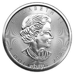 Canada Lot of 25 2021 1oz Silver Maple Leaf coins Brilliant Uncirculated CoA