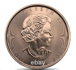 Canada Maple Leaf Fire 1 Oz Silver 2021 Global Warming 5$ Silver Coin 24k Gold