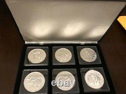 Canada Wildlife Series $5 BU Silver Coin Set of 6 in Case 2011 2012 2013 Maple