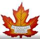 Canadian Maple Colored Autumn Shaped 1 Oz. 9999 Silver Coin Ogp 2016