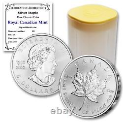 Canadian Maple Leaf Silver Bullion Coins Brilliant Uncirculated 10pcs