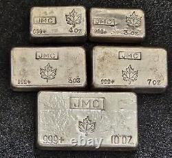 Johnson Matthey Canada JMC 999+ 1965 Silver Maple Leaf Bars Complete by Guardian