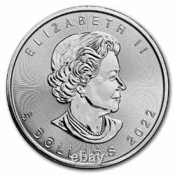 Lot Mexico 1945 Gold Dos Peso & 2022 1 oz. 999 Silver Canada Maple Leaf Coin