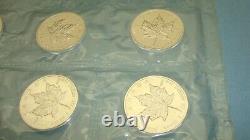 Lot Of 10 1993 $5 Canadian. 999 Silver Maple Leaf Sealed In Original Rcm Pouch