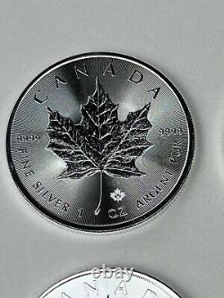 Lot Of 4 2015 Canada Elizabeth II 5 Dollar Silver Maple Leaf Uncirculated