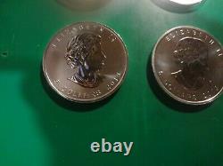 Lot of 10 2013 1 oz Canadian Silver Maple Leaf. 9999 Fine $5 Coin BU 10201312
