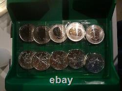 Lot of 10 2013 1 oz Canadian Silver Maple Leaf. 9999 Fine $5 Coin BU 10201312