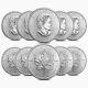 Lot Of 10 2021 1 Oz Canadian Silver Maple Leaf. 9999 Fine $5 Coin Bu