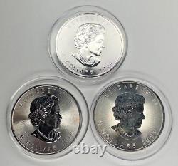 Lot of 3 Canada. 9999 Silver Maple Leaf Privy Coin 2014 2015 2017 Collection Set