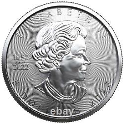 Lot of 4-2023 $5 Silver Canadian Maple Leaf 1 oz BU