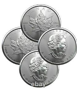 Lot of 4 Silver 2022 Canada 1 oz. 9999 Silver Maple Leaf $5 Coins