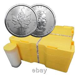 Lot of 500 2023 $5 Silver Canadian Maple Leaf 1 oz BU