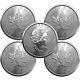 Lot Of 5 2021 1 Oz Canadian Maple Leaf Silver Bu Coin