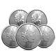 Lot Of 5 2022 1 Oz Canadian Silver Maple Leaf. 9999 Fine $5 Coin Bu
