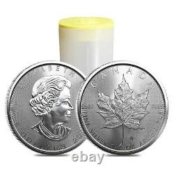 Lot of 5 2022 1 oz Canadian Silver Maple Leaf. 9999 Fine $5 Coin BU