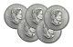Lot Of 5 Silver 2021 Canada 1 Oz. 9999 Silver Maple Leaf $5 Coins