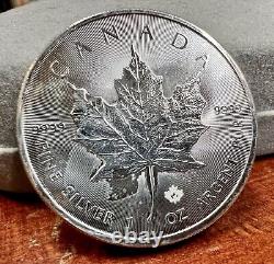 Lot of (7) 1 Oz. 9999 Fine Silver Argent Pur Canada Maple Leaf Collectible Coins