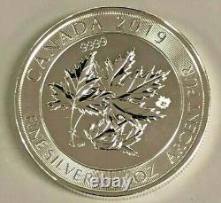 Mint Sealed Box of 2019 Silver $8 Silver Canadian Maple Leaf 1.5 oz BU 300 Coins