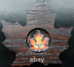 NEW 2016 Fine Silver The Canadian Maple Leaf shaped coin COLOURED