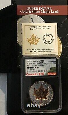 NGC 2022 1oz Canada Silver $20 Maple Leaf SI RG FR Reverse PF70 6551283-006