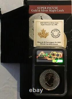 NGC 2022 1oz Canada Silver $20 Maple Leaf SI RG FR Reverse PF70 6551283-006