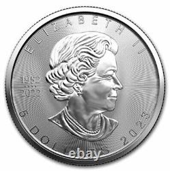 One Roll Of 25 2023 Canada 1 oz Silver Maple Leaf $5 Coin GEM BU PRESALE