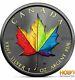 Rainbow Edition Maple Leaf 1 Oz Silver Coin 5$ Canada 2021