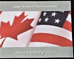RARE 2019 Canada $5 Maple Leaf Pride of 2 Nations-CANADA SET- Mod. NGC PF70 FDOI