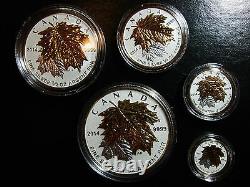 RARE collectible! Canada 2014 Fine Silver Fractional Set Maple Leaf