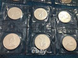 ROLL of 20 BU $5 1989 Canada. 9999 silver MAPLE LEAF coins. (all still sealed)