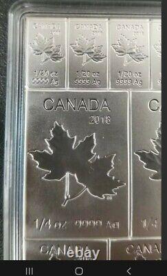 Rare Canadian Silver Bar RCM 2 oz Mapleflex Maple Leaf Silver Bar. 9999 fine