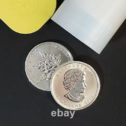 Roll of 25 2011 1 oz Canadian Silver Maple Leaf. 9999 Fine $5 Coin BU